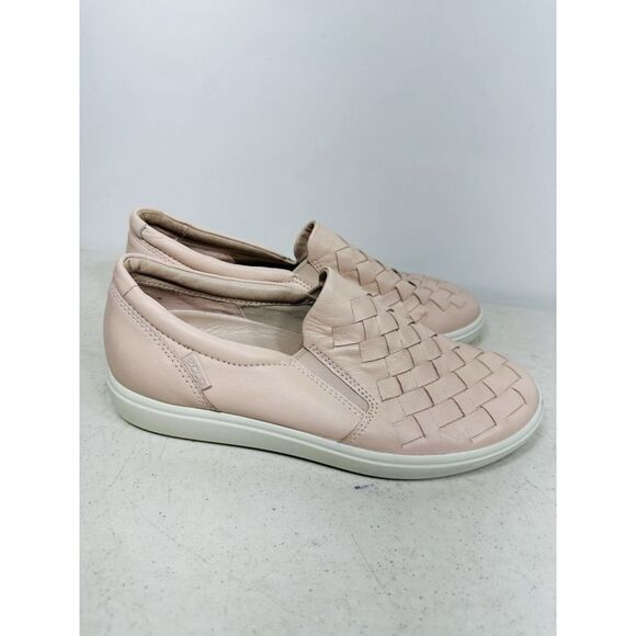 ECCO SOFT 7 WOVEN SLIP ON DROID SOFT 7 LEATHER SLIP-ON WOMEN SNEAKER $160 Size 7 - Picture 2 of 8
